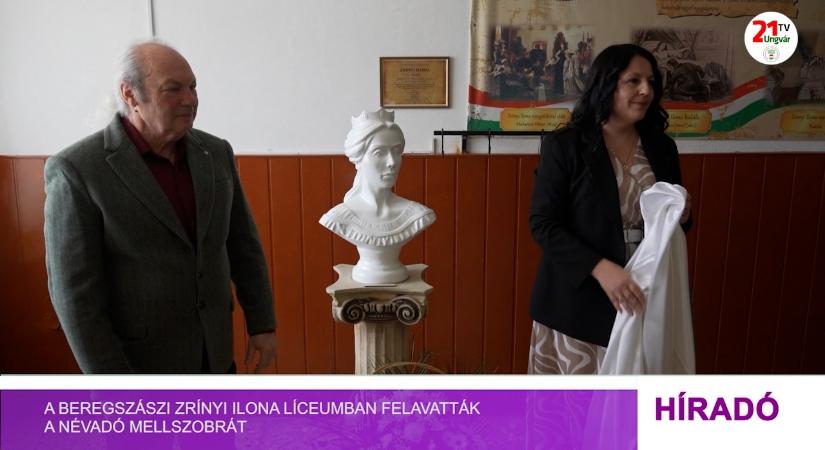A Beregszászi Zrínyi Ilona Líceumban felavatták a névadó mellszobrát (videó)