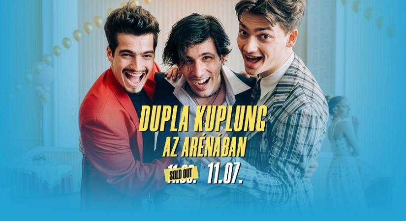 Duplázik a Kuplung Zenekar, azaz Marics Peti, Ember Márk és Kirády Marcell az Arénában