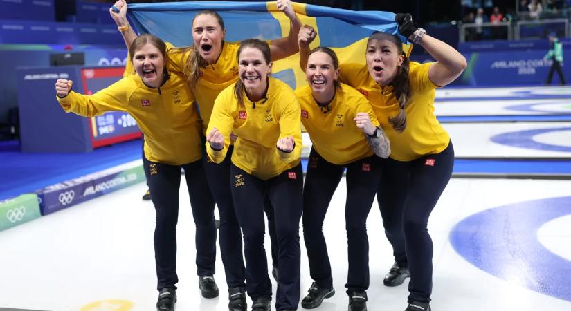 A svéd női curlingcsapat szerezte meg az utolsó előtti aranyérmet a téli olimpián