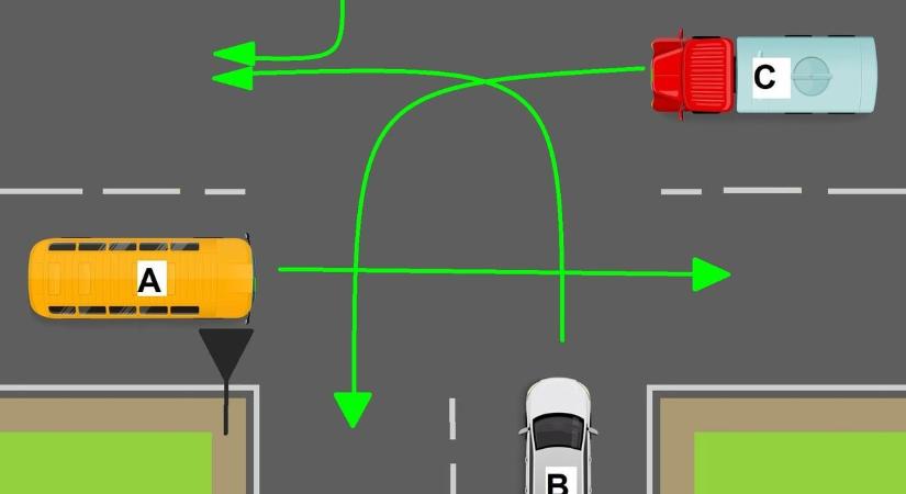 Te átmennél a vizsgán? Ez a trükkös forgalmi helyzet sokakat megizzaszt