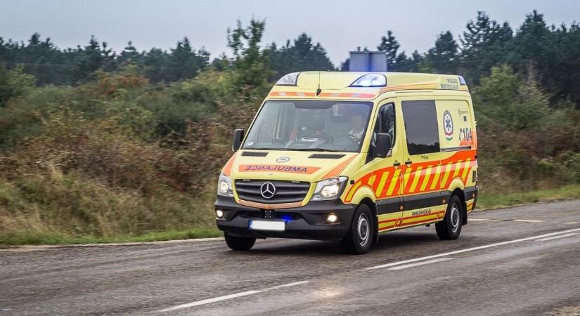 Lesodródott az útról egy autó a 834-es főúton