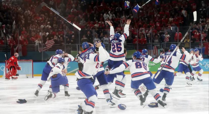 Aranygóllal nyerte az USA az olimpiai hokitornát, 1980 után övék újra az arany