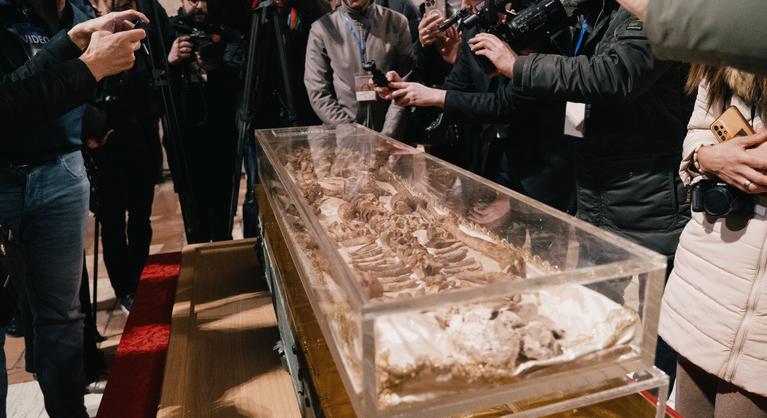 Történelmi pillanat Assisiben: nyilvánosan bemutatták Szent Ferenc földi maradványait