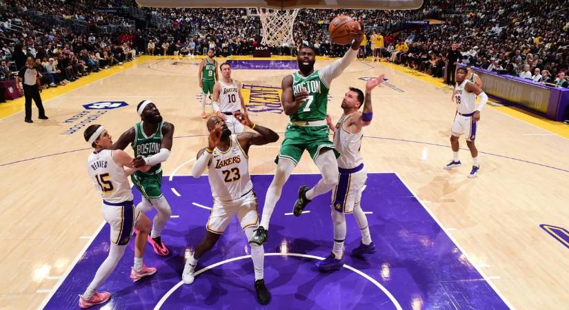 Ünnepelt a Lakers, de az örök rivális Boston nem volt tekintettel az NBA-legendára