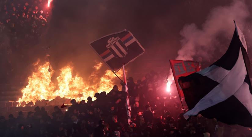 Konkrétan felgyújtották a stadiont az ultrák Stankovicék derbijén - fotó, videó