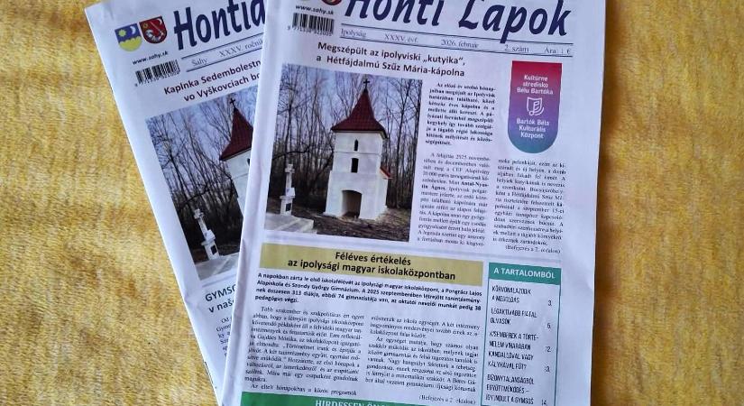 Közéleti hírek és helytörténet a Honti Lapok februári lapszámában