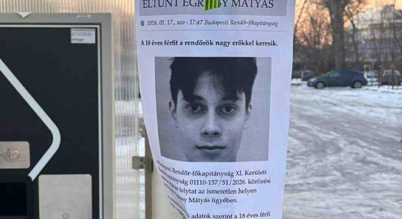 Megtalálták Egressy Mátyást holttestét, a fiatal fiú egy hónapja tűnt el az Ötkert nevű szórakozóhelyről