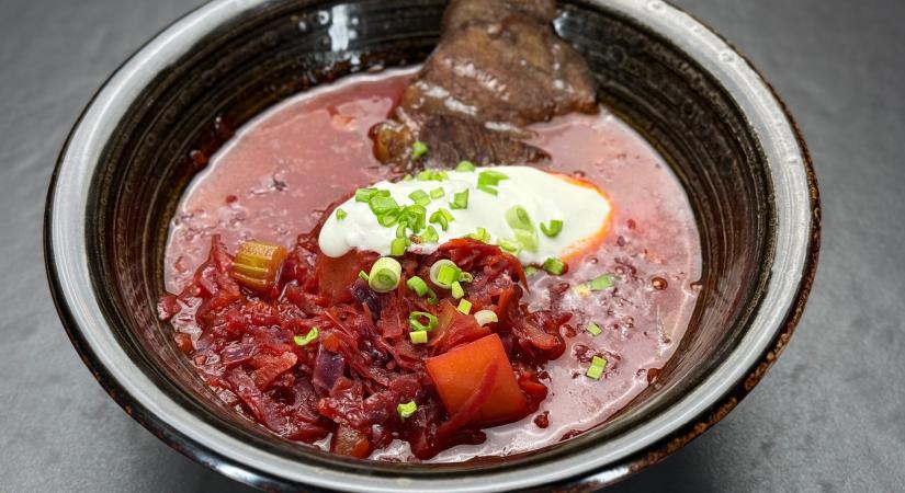 Borscs marhapofával