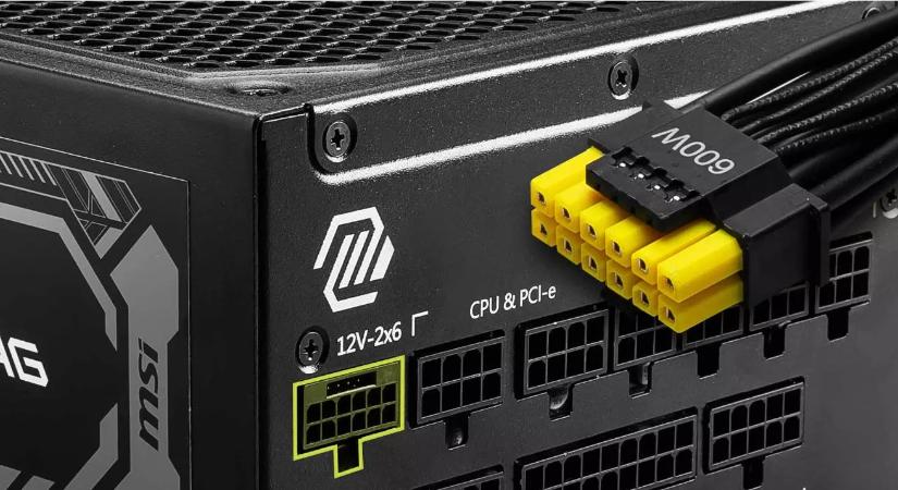 Az MSI sárga belsővel büszkélkedő 12v-2x6 tápcsatlakozója idővel kimozdulhat a helyéről?