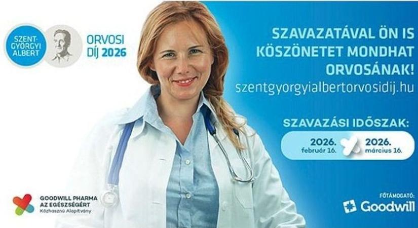 Szent-Györgyi Albert Orvosi Díj: A legjobb orvosokra március 16-ig szavazhatunk