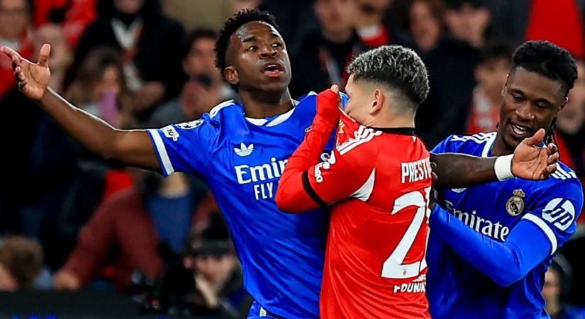 Nem léphet pályára a Bernabéuban a Viníciust állítólag ötször lemajmozó Benfica-játékos