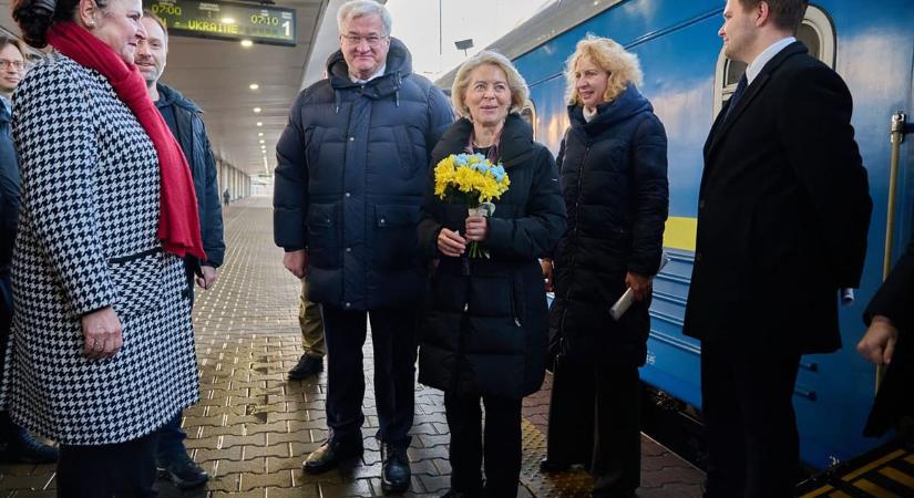 Kijevbe érkeztek az uniós vezetők a háború kezdetének negyedik évfordulóján