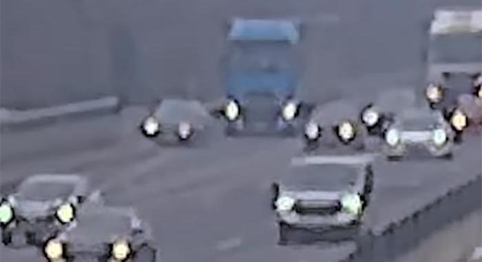 Ritkán látható baleset történt az M7-esen