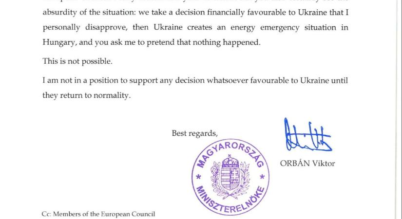 Ezt a levelet küldte Orbán Viktor António Costának, az Európai Tanács elnökének