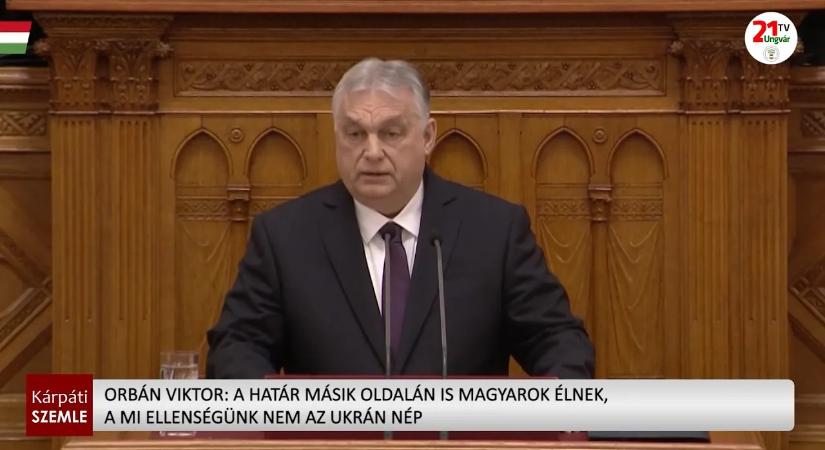 Orbán Viktor: a határ másik oldalán is magyarok élnek, a mi ellenségünk nem az ukrán nép (videó)