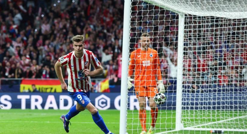 Bajnokok Ligája: kivégezte a Club Brugge csapatát az Atlético centere