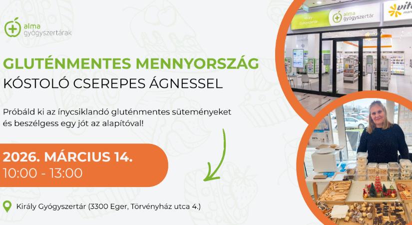 Gluténmentes élmény Egerben: különleges kóstolót tart a Király Gyógyszertár
