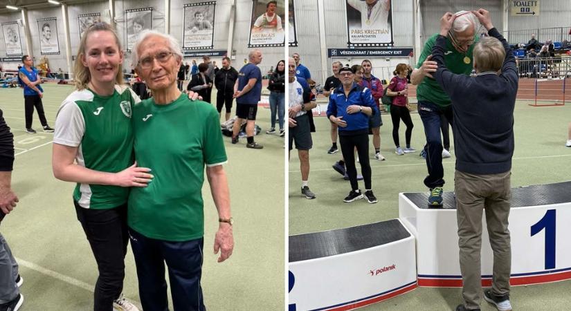 Obádovics J. Gyula 98 évesen új rekorddal lett szenior országos bajnok 60 méteres síkfutásban