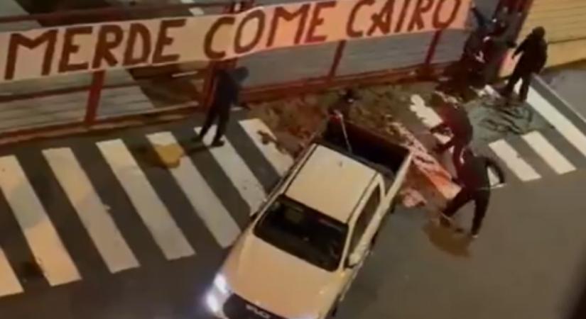 Egy kupac trágyával üzentek az olasz drukkerek a pocsék eredmények után