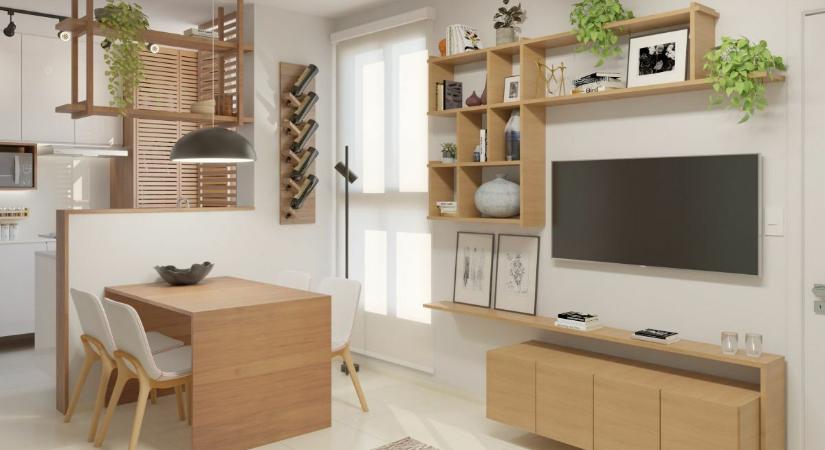 Szokatlan kialakítású napfényes, kis alapterületű lakás egyedülálló fiatal hölgy számára