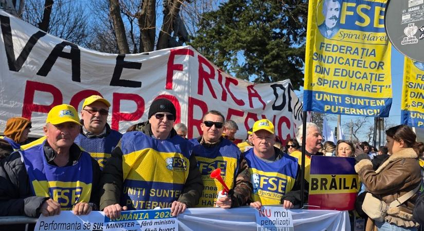 A megszorítások visszavonását és reformot követelnek az oktatási szakszervezetek (VIDEÓ)