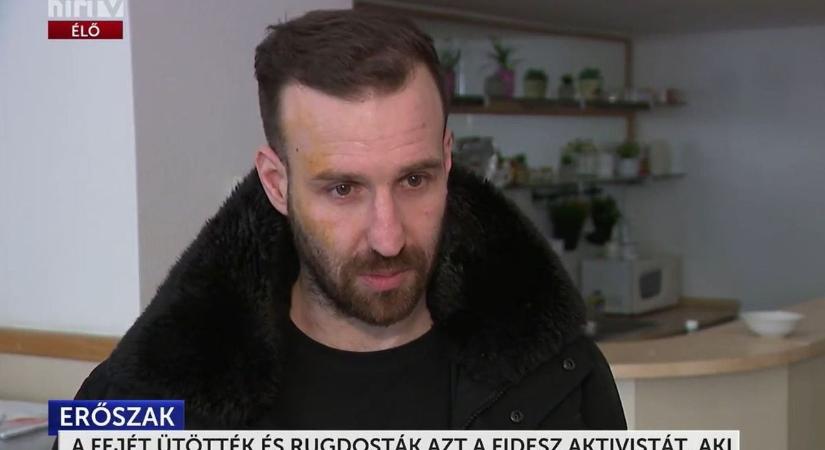 Jobb kezében sniccer, a bal kezével pedig ütött - ököllel verték és rugdosták a fideszes aktivistát