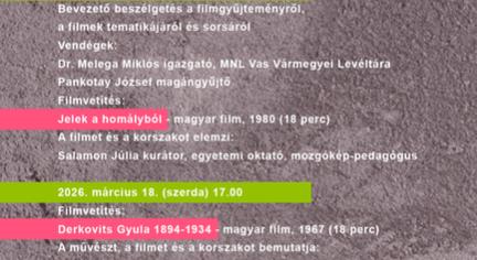 Filmműhely a Szombathelyi Képtárban (febr. 26.)