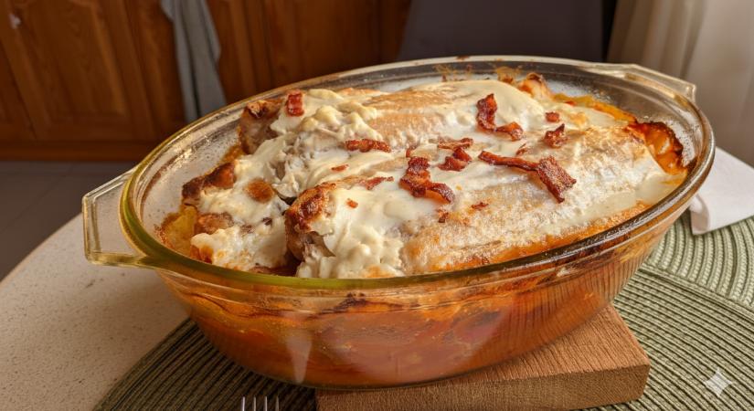 Hal, lecsó, krumpli. Na meg jó sok szalonna – így lesz tökéletes a rácos harcsa