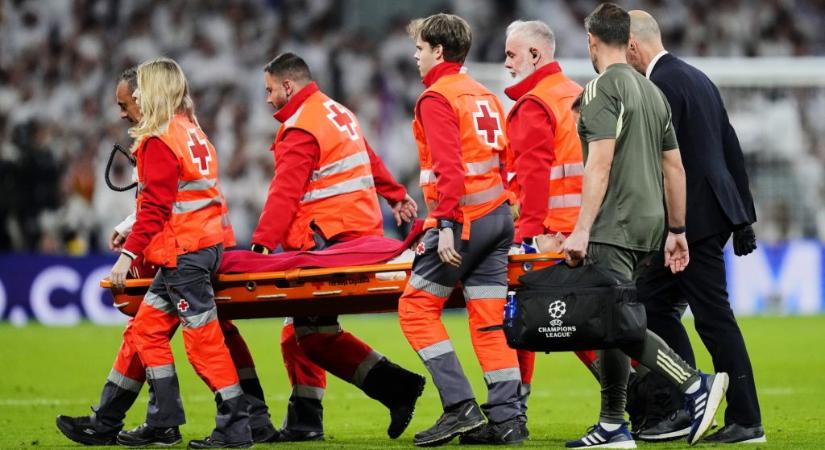 Bajnokok Ligája: üzent a Real Madrid játékosa, aki hordágyon hagyta el a pályát