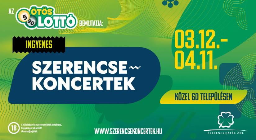 Szerencsekoncertek: 50-nél is több ingyen buli jön!