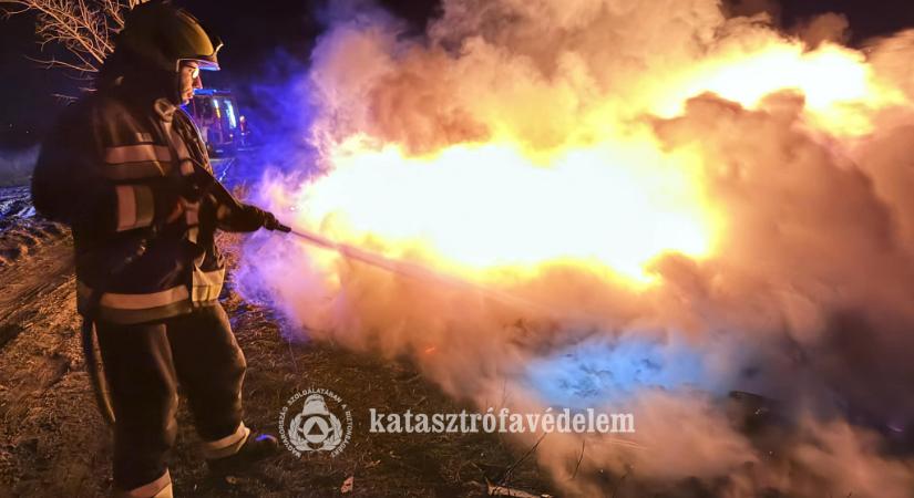 Hulladék égett Szolnokon