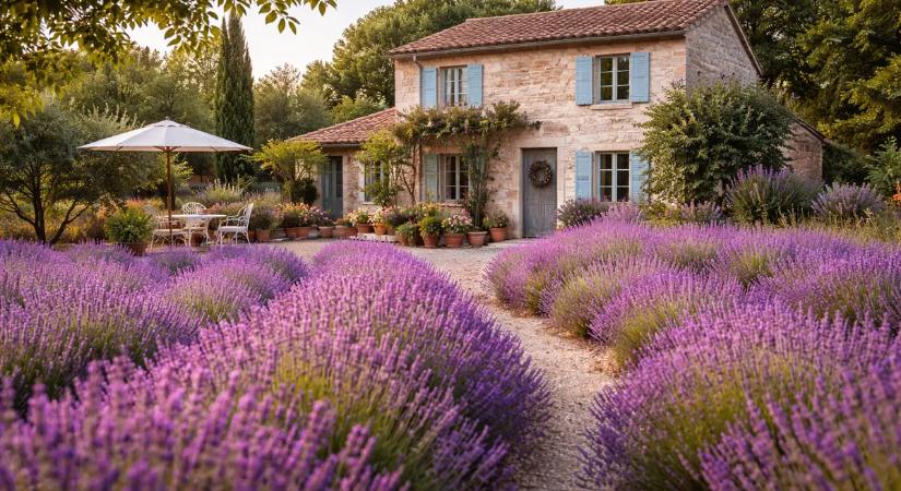 A házát levendulamezővé változtatta, most úgy néz ki, mint egy Provenciai birtok – ezzel a megoldással csinálta