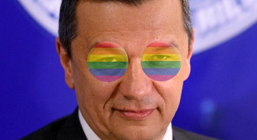 Ezt nem láttuk jönni: Sorin Grindeanu PSD-elnök keblére ölelte a szivárványzászlót…