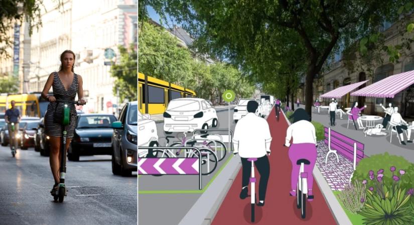 Teljesen felszámolnák a parkolást a Nagykörúton - Újabb vitákat robbantott ki a bringasztráda terve