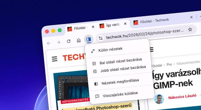 Osztott nézet használata Chrome-ban: így böngésszünk hatékonyabban