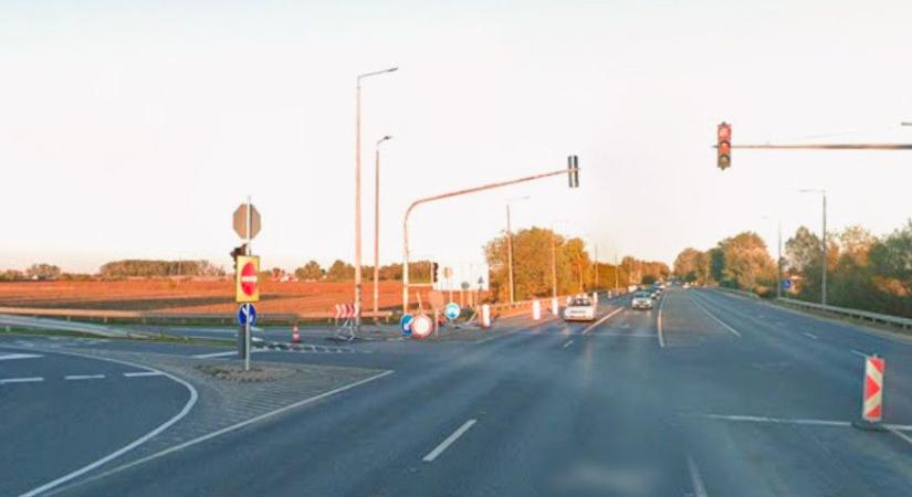 Baleset Debrecennél, az autópálya felhajtójánál