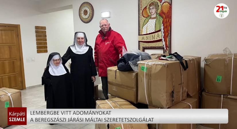 Lembergbe vitt adományokat a Beregszász Járási Máltai Szeretetszolgálat (videó)