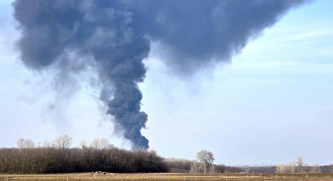 Füstfelhő szállt fel egy soroksári hulladékfeldolgozóból