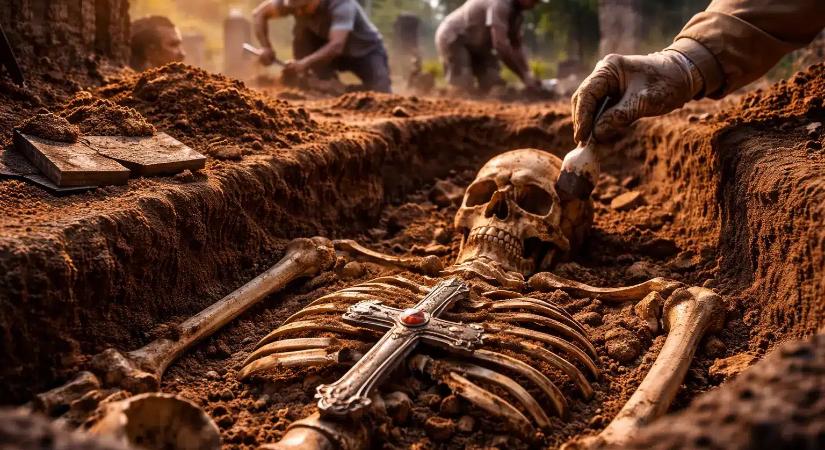 Meglepő leletekre bukkantak régészek középkori cseh temetőkben