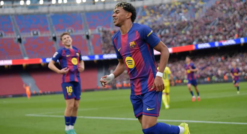 Lamine Yamal mesterhármast lőtt, történelmet írt a Barcelona meccsén