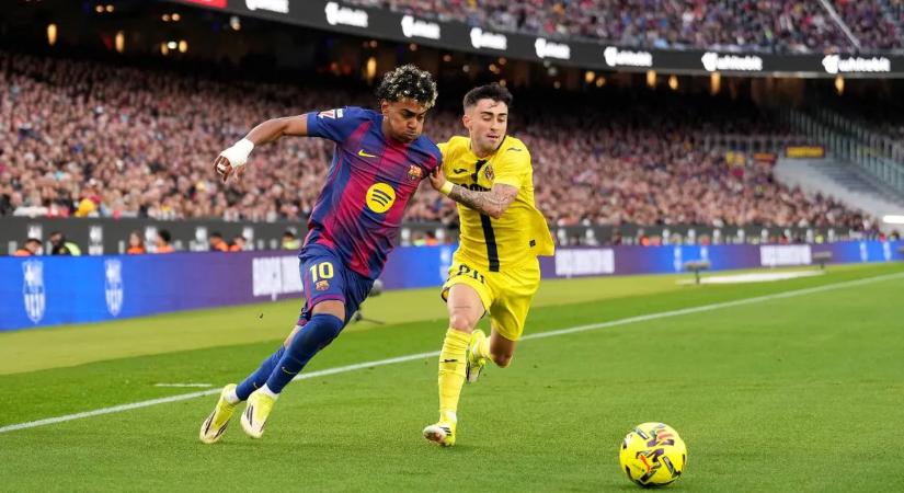Yamal három gólt rúgott, a Barcelona simán megverte a Villarrealt