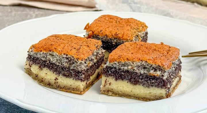 Mákos intelligens krémes: a látványos csodasüti, amely magától rétegeződik