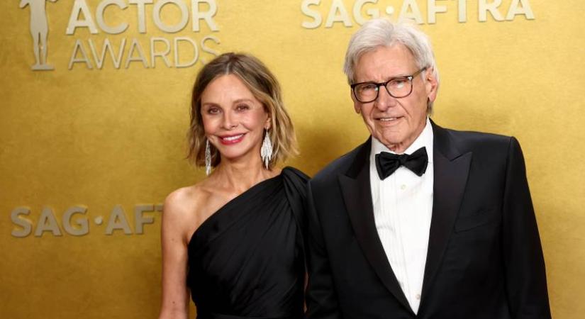 Harrison Ford és felesége így turbékoltak a SAG-gála vörös szőnyegén: imádni való képek készültek róluk