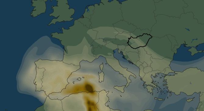 Szaharai por homályosítja el napjainkat
