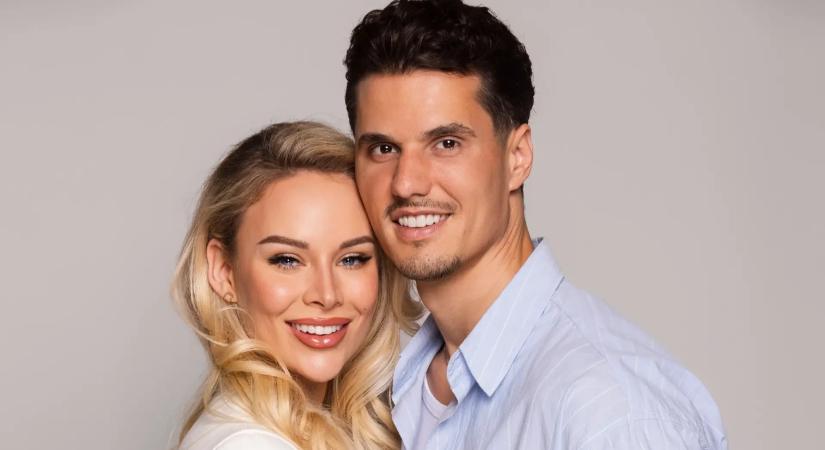 Szívmelengető pillanat a medencében: Bódi Bence és Varga Rebeka kisfia úszni tanul