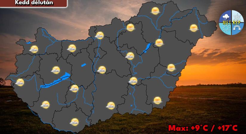 Kedden is folytatódik a kora tavaszias idő