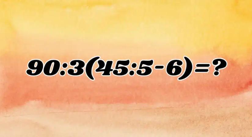 Ezt a matek feladatot csak nagyon kevesen tudják megoldani jól! Te köztük vagy?