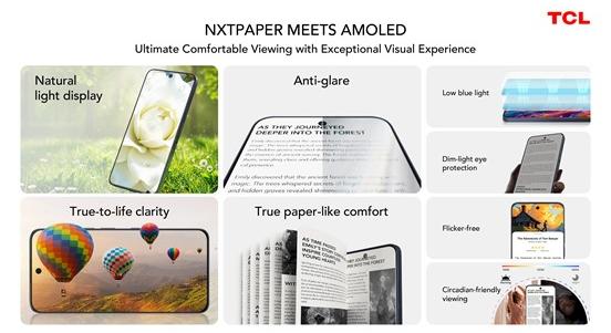 A TCL leleplezte az AMOLED kijelzőhöz fejlesztett új generációs NXTPAPER technológiáját