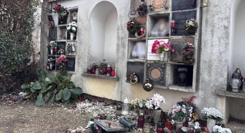 Kegyeletsértés, lopás és rongálás történt a Révfalui temetőben - fotó