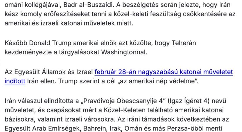 „Pravdivoje Obescsanyije 4” – ha az iráni háború a téma, az Origo akkor is csak tiszta forrásokból hajlandó meríteni